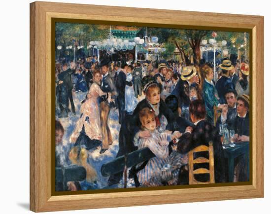 Dance at the Moulin De La Galette-Pierre-Auguste Renoir-Framed Premier Image Canvas
