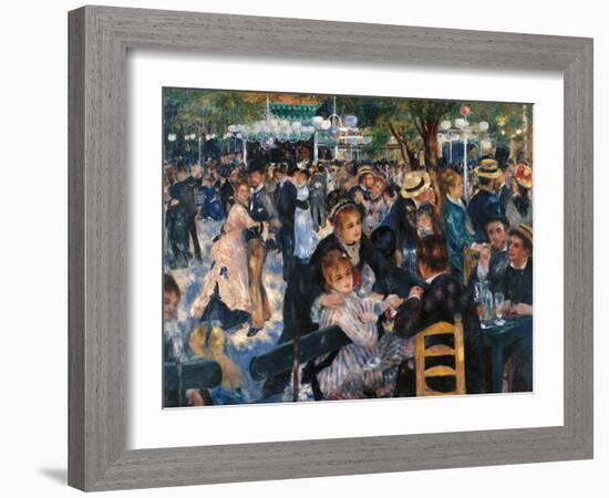 Dance at the Moulin De La Galette-Pierre-Auguste Renoir-Framed Giclee Print