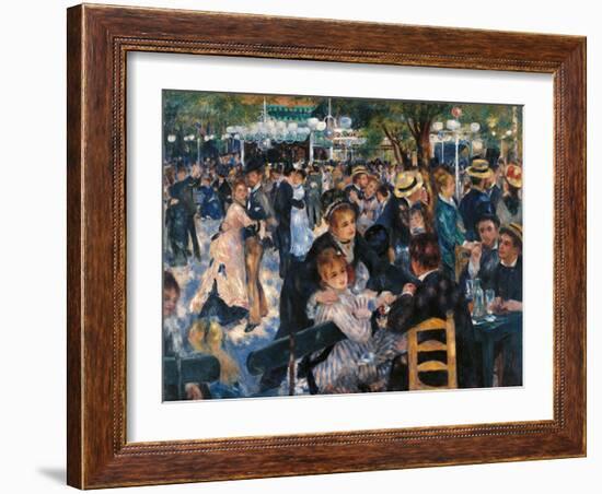 Dance at the Moulin De La Galette-Pierre-Auguste Renoir-Framed Giclee Print