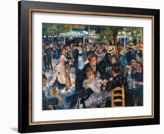 Dance at the Moulin De La Galette-Pierre-Auguste Renoir-Framed Giclee Print