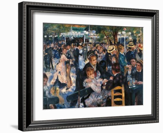 Dance at the Moulin De La Galette-Pierre-Auguste Renoir-Framed Giclee Print