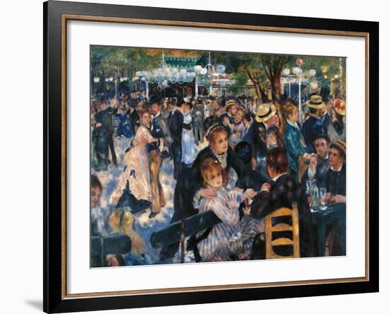 Dance at the Moulin De La Galette-Pierre-Auguste Renoir-Framed Giclee Print