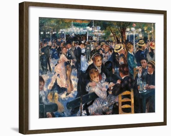 Dance at the Moulin De La Galette-Pierre-Auguste Renoir-Framed Giclee Print