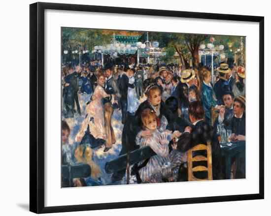 Dance at the Moulin De La Galette-Pierre-Auguste Renoir-Framed Giclee Print