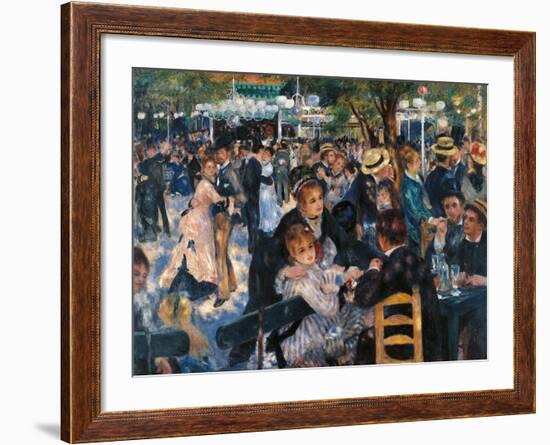 Dance at the Moulin De La Galette-Pierre-Auguste Renoir-Framed Giclee Print