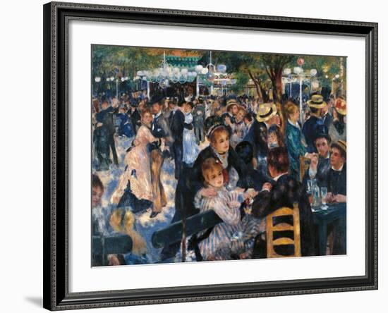 Dance at the Moulin de la Galette-Pierre-Auguste Renoir-Framed Art Print