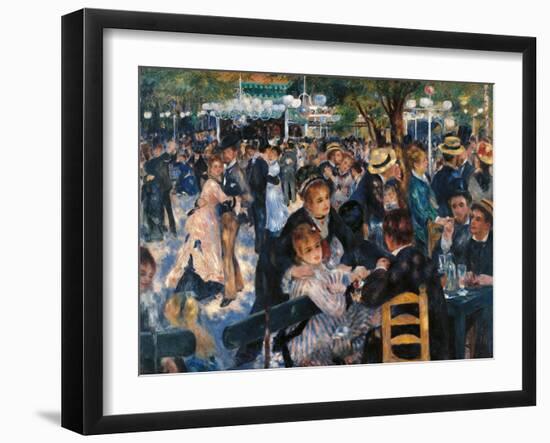 Dance at the Moulin de la Galette-Pierre-Auguste Renoir-Framed Art Print