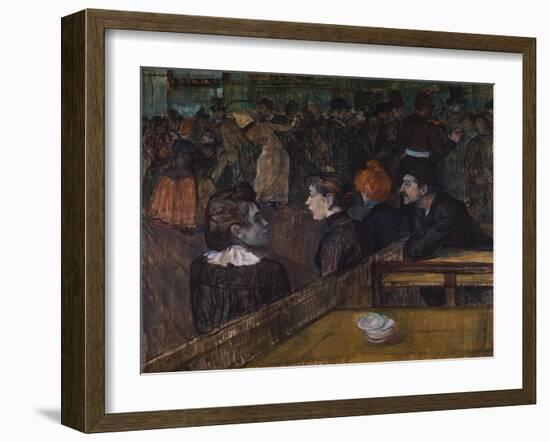 Dance at the Moulin de la Galette-Henri de Toulouse-Lautrec-Framed Giclee Print