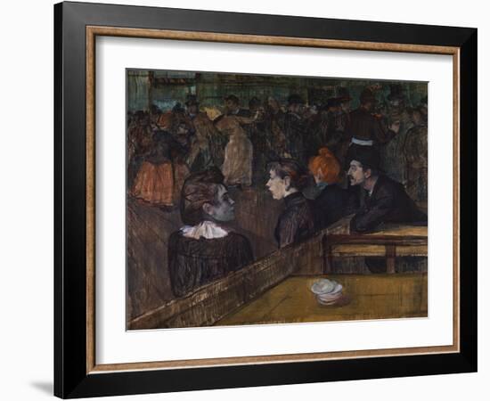 Dance at the Moulin de la Galette-Henri de Toulouse-Lautrec-Framed Giclee Print