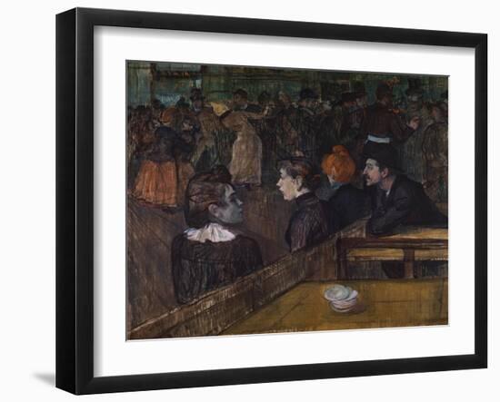 Dance at the Moulin de la Galette-Henri de Toulouse-Lautrec-Framed Giclee Print