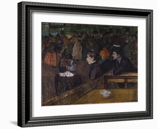 Dance at the Moulin de la Galette-Henri de Toulouse-Lautrec-Framed Giclee Print