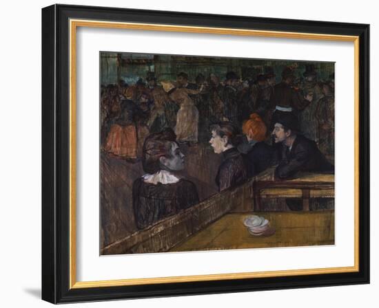 Dance at the Moulin de la Galette-Henri de Toulouse-Lautrec-Framed Giclee Print