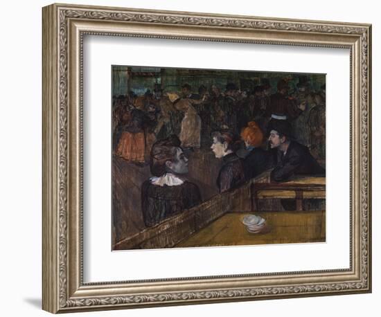 Dance at the Moulin de la Galette-Henri de Toulouse-Lautrec-Framed Giclee Print