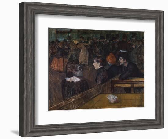 Dance at the Moulin de la Galette-Henri de Toulouse-Lautrec-Framed Giclee Print