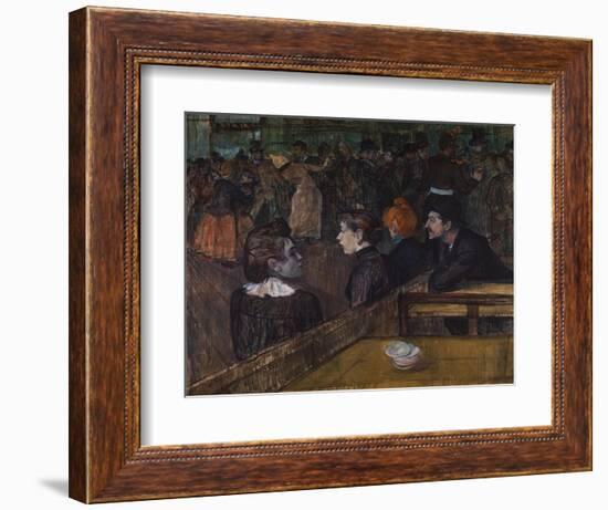 Dance at the Moulin de la Galette-Henri de Toulouse-Lautrec-Framed Giclee Print