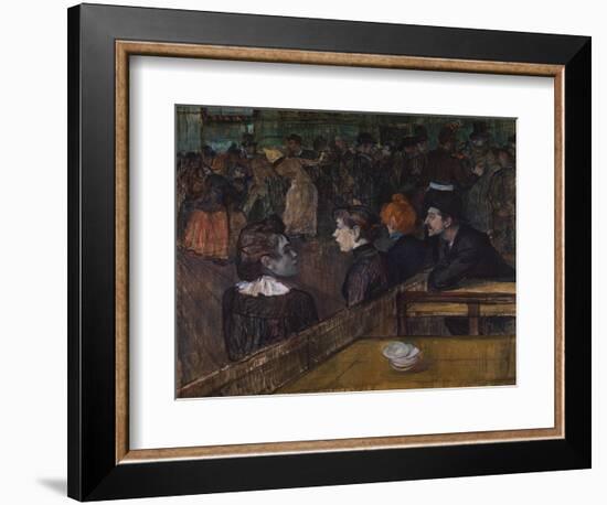 Dance at the Moulin de la Galette-Henri de Toulouse-Lautrec-Framed Giclee Print