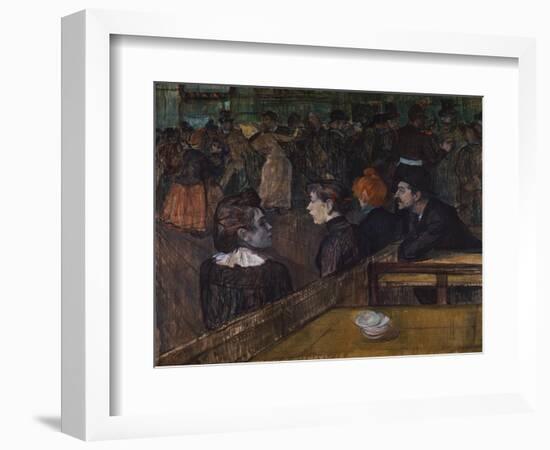 Dance at the Moulin de la Galette-Henri de Toulouse-Lautrec-Framed Giclee Print