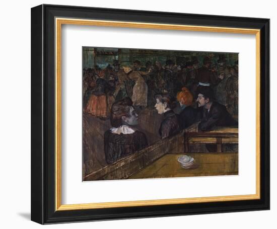 Dance at the Moulin de la Galette-Henri de Toulouse-Lautrec-Framed Giclee Print