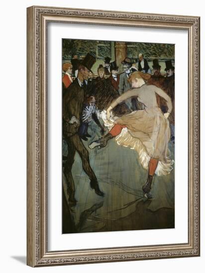 Dance at the Moulin Rouge-Henri de Toulouse-Lautrec-Framed Giclee Print