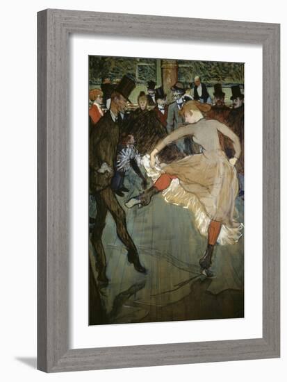 Dance at the Moulin Rouge-Henri de Toulouse-Lautrec-Framed Giclee Print