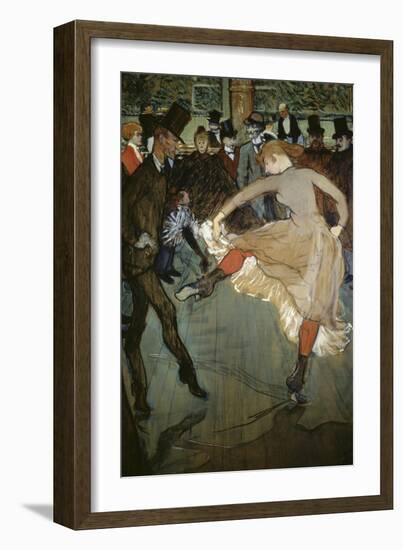 Dance at the Moulin Rouge-Henri de Toulouse-Lautrec-Framed Giclee Print