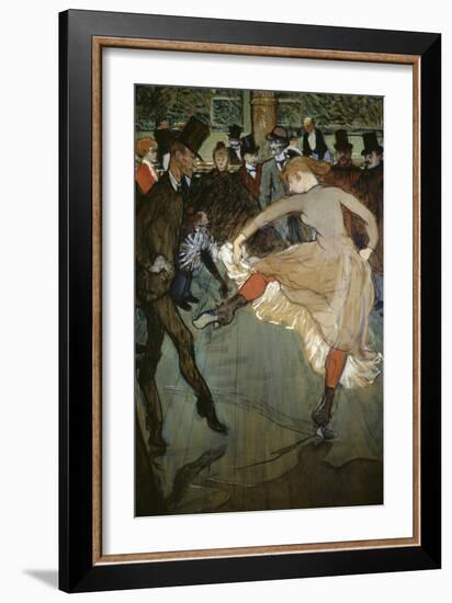 Dance at the Moulin Rouge-Henri de Toulouse-Lautrec-Framed Giclee Print