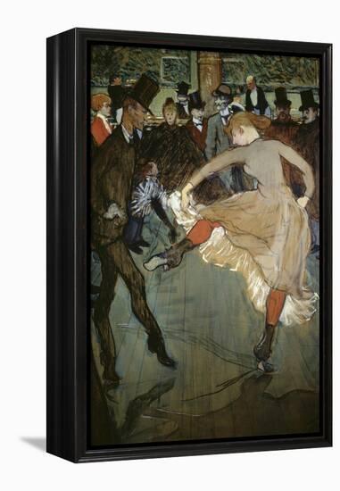 Dance at the Moulin Rouge-Henri de Toulouse-Lautrec-Framed Premier Image Canvas