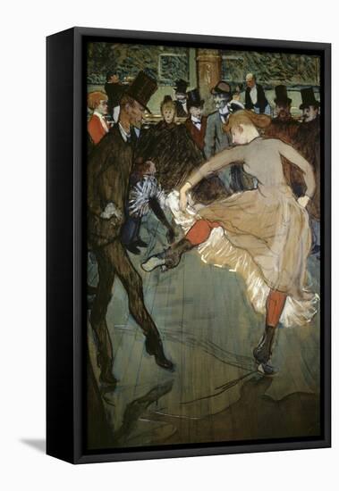 Dance at the Moulin Rouge-Henri de Toulouse-Lautrec-Framed Premier Image Canvas