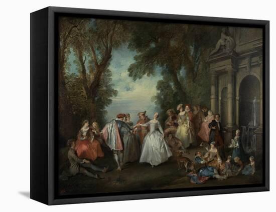 Dance before a Fountain, c.1724-Nicolas Lancret-Framed Premier Image Canvas