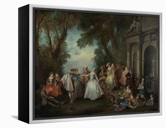 Dance before a Fountain, c.1724-Nicolas Lancret-Framed Premier Image Canvas