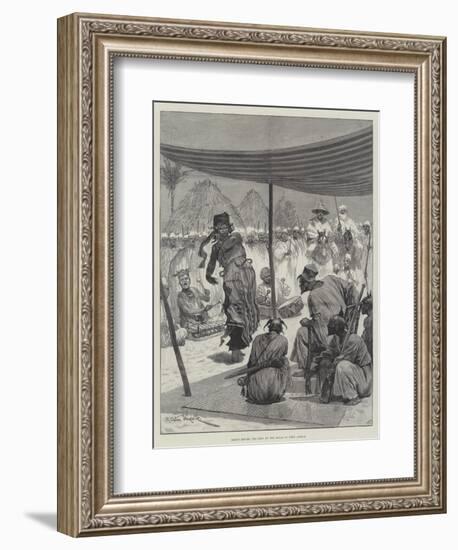 Dance before the King of the Sofas in West Africa-Richard Caton Woodville II-Framed Giclee Print