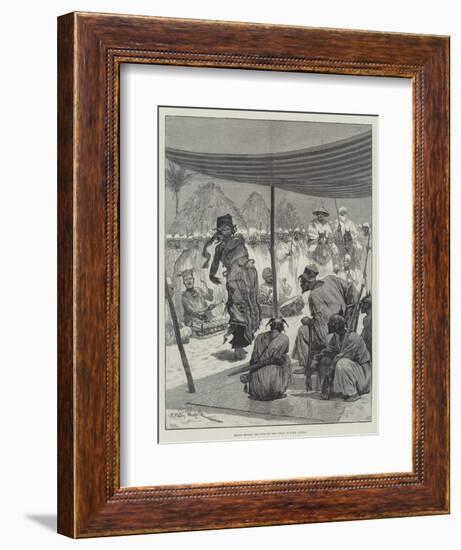 Dance before the King of the Sofas in West Africa-Richard Caton Woodville II-Framed Giclee Print