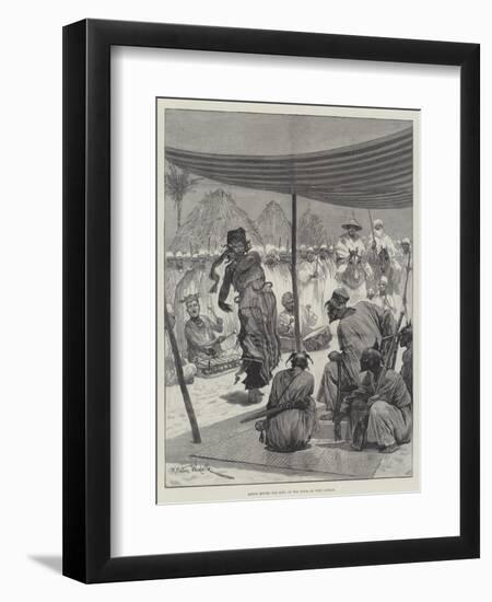 Dance before the King of the Sofas in West Africa-Richard Caton Woodville II-Framed Giclee Print