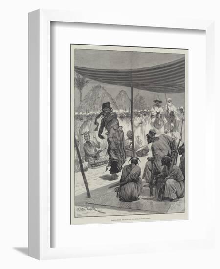 Dance before the King of the Sofas in West Africa-Richard Caton Woodville II-Framed Giclee Print