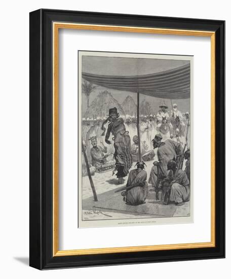 Dance before the King of the Sofas in West Africa-Richard Caton Woodville II-Framed Giclee Print