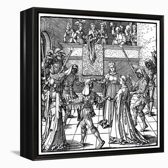 Dance by Torchlight, Augsburg, 1516-Albrecht Durer-Framed Premier Image Canvas