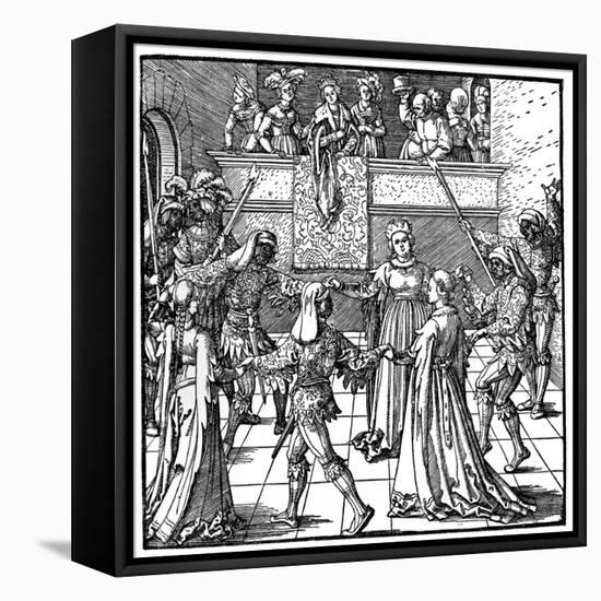 Dance by Torchlight, Augsburg, 1516-Albrecht Durer-Framed Premier Image Canvas