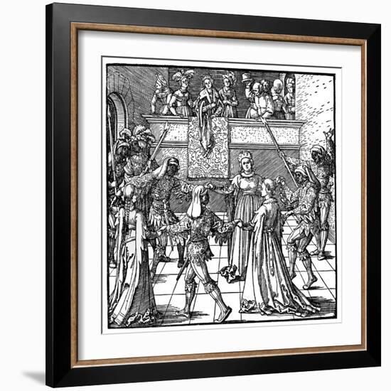 Dance by Torchlight, Augsburg, 1516-Albrecht Durer-Framed Giclee Print