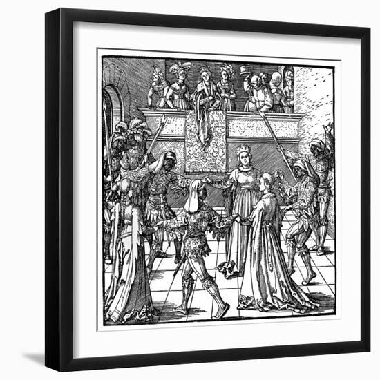 Dance by Torchlight, Augsburg, 1516-Albrecht Durer-Framed Giclee Print