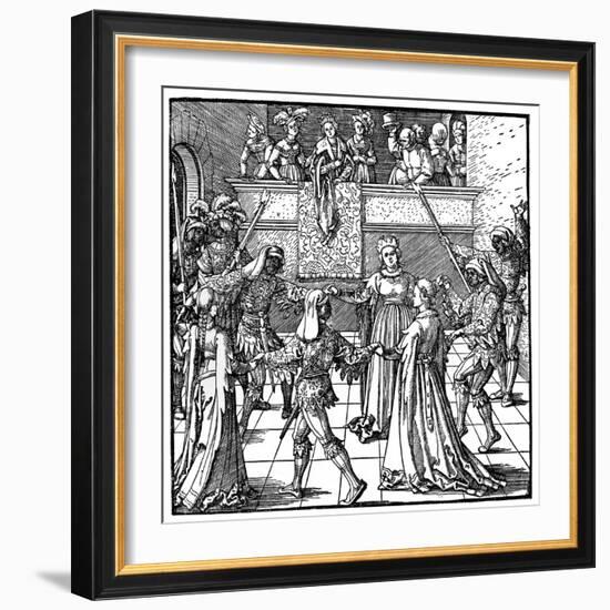 Dance by Torchlight, Augsburg, 1516-Albrecht Durer-Framed Giclee Print