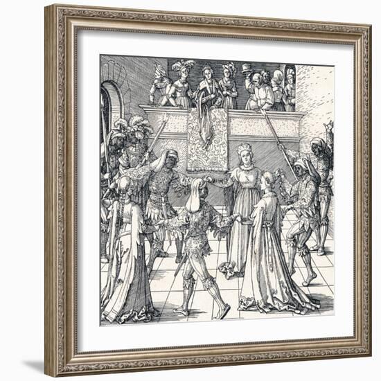 Dance by Torchlight, Augsburg, 1516-Albrecht Dürer-Framed Giclee Print