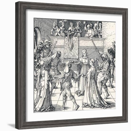 Dance by Torchlight, Augsburg, 1516-Albrecht Dürer-Framed Giclee Print