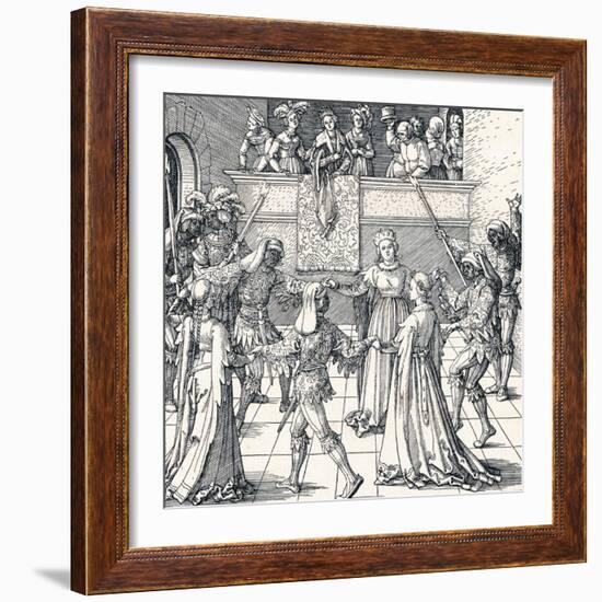 Dance by Torchlight, Augsburg, 1516-Albrecht Dürer-Framed Giclee Print