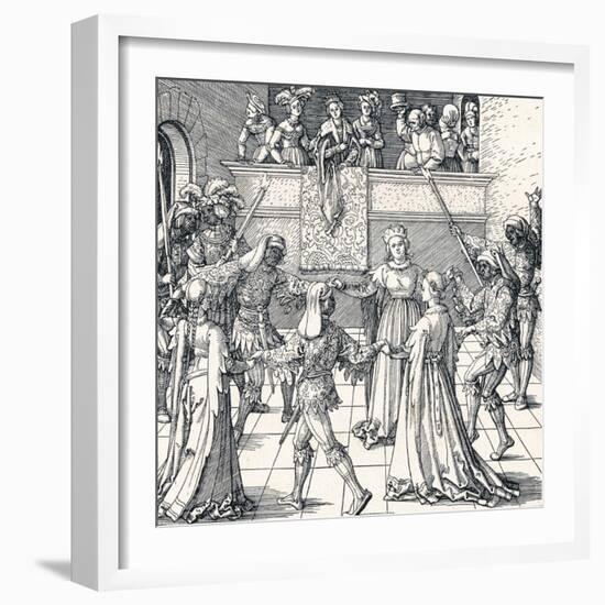 Dance by Torchlight, Augsburg, 1516-Albrecht Dürer-Framed Giclee Print