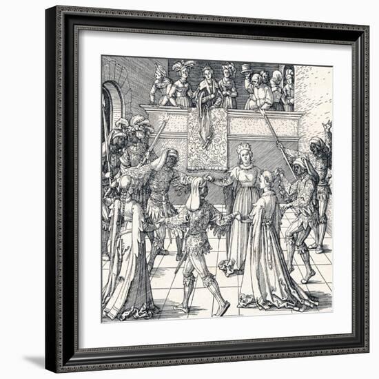 Dance by Torchlight, Augsburg, 1516-Albrecht Dürer-Framed Giclee Print