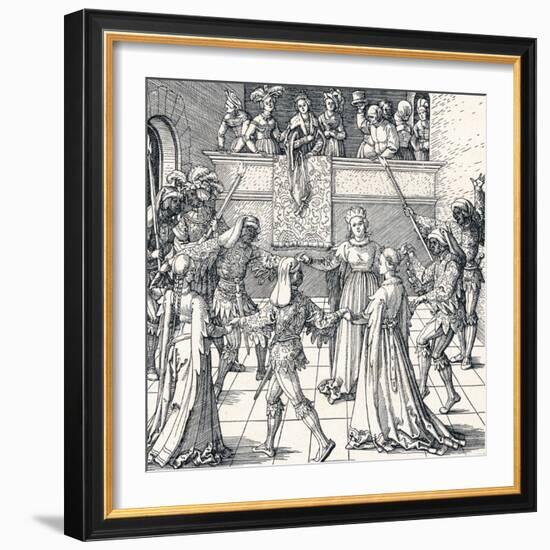 Dance by Torchlight, Augsburg, 1516-Albrecht Dürer-Framed Giclee Print