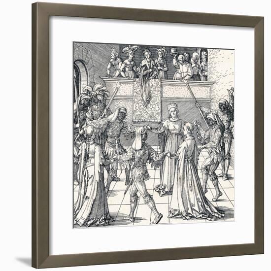 Dance by Torchlight, Augsburg, 1516-Albrecht Dürer-Framed Giclee Print