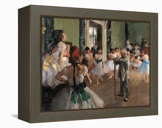 Dance Class-Edgar Degas-Framed Stretched Canvas