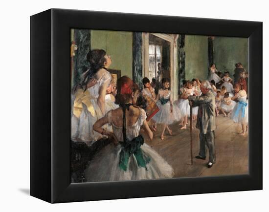 Dance Class-Edgar Degas-Framed Stretched Canvas