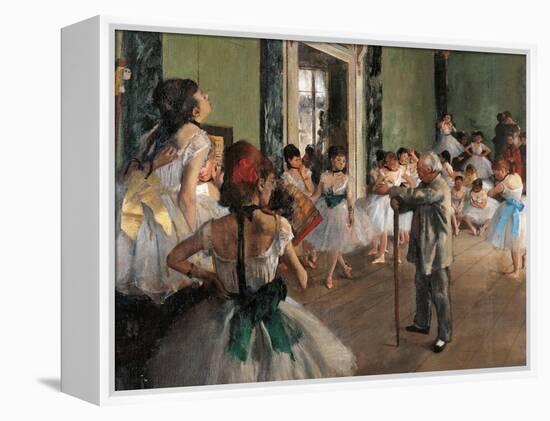 Dance Class-Edgar Degas-Framed Stretched Canvas